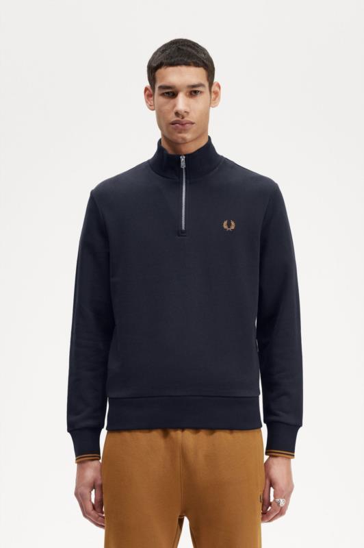 Sudadera con media cremallera para hombre FRED PERRY 