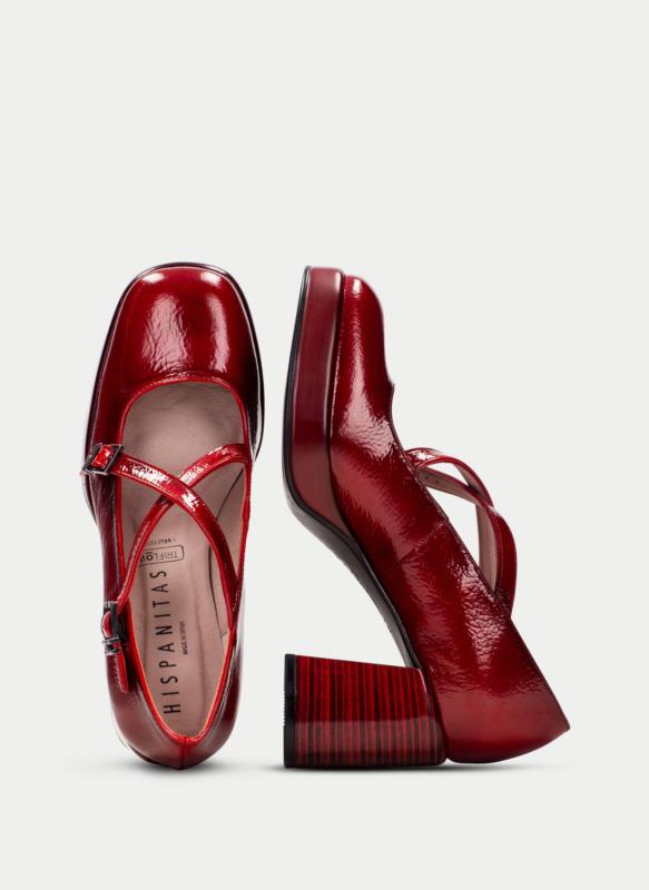 Zapato Mujer Hispanitas Mary Jane tokio rojo