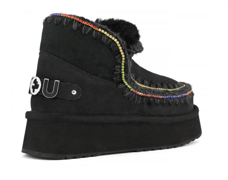 BOTA PARA MUJER MOU MINI ESKIMO PLATFORM RHINESTONES