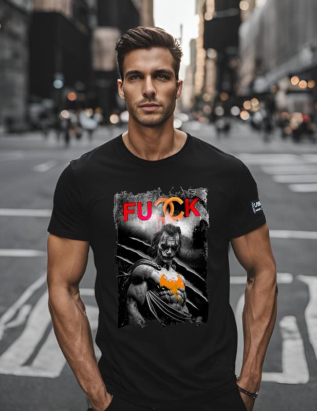 CAMISETA HOMBRE LASAL FUCCK NEGRO