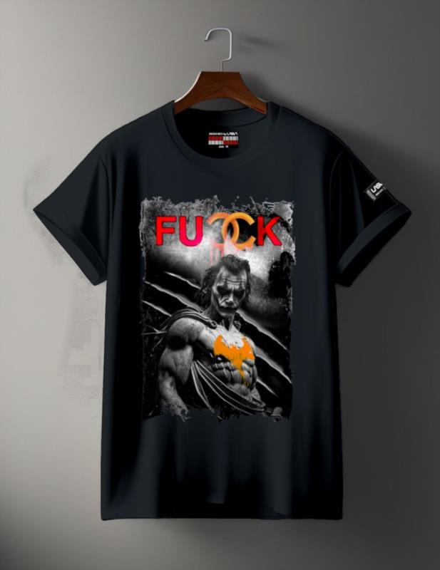 CAMISETA HOMBRE LASAL FUCCK NEGRO