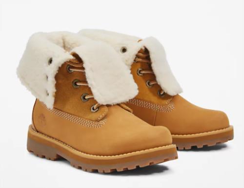 BOTA DE INVIERNO PARA MUJER COURMA ENROLLABLE EN AMARILLO