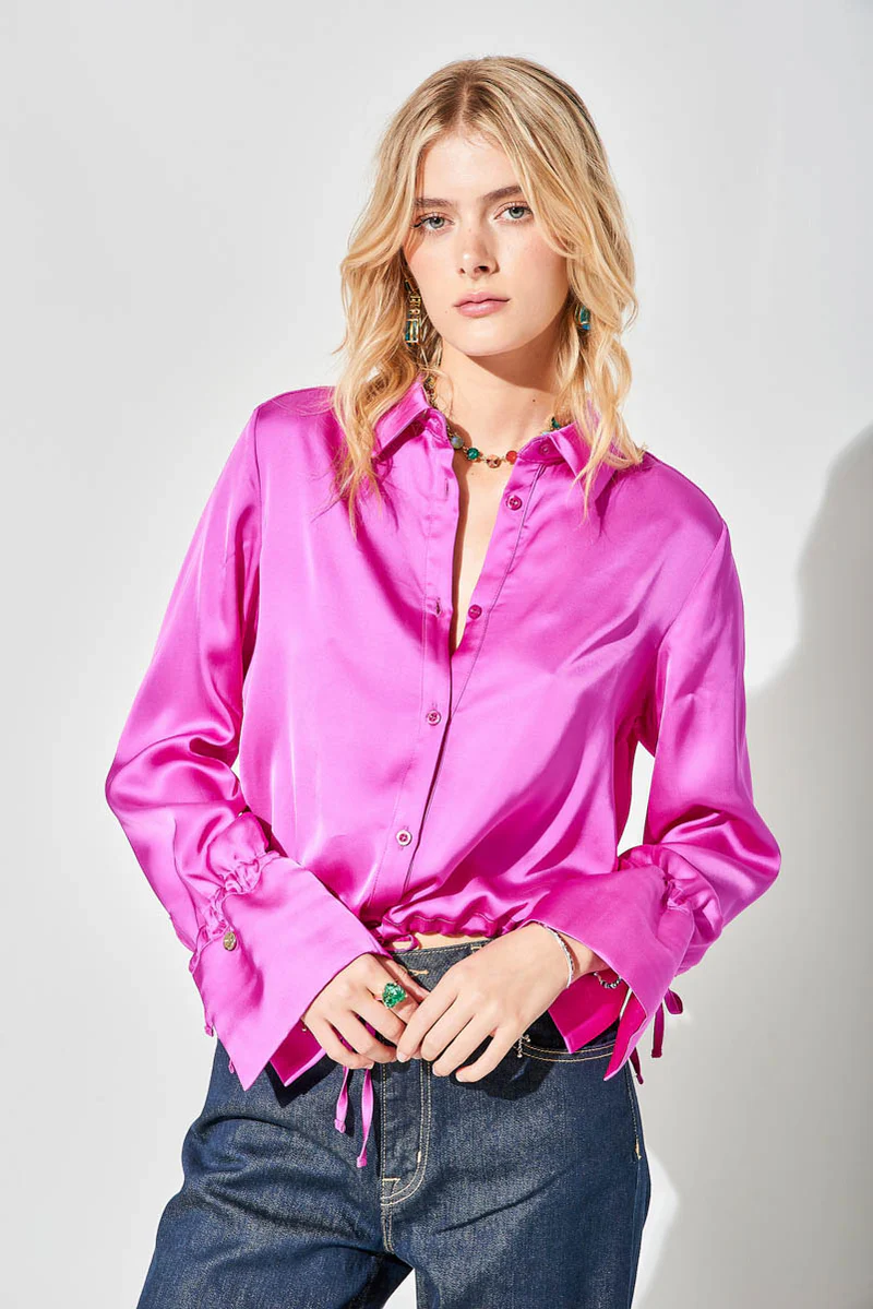 CAMISA PARA MUJER MET FUCSIA  M8151TP